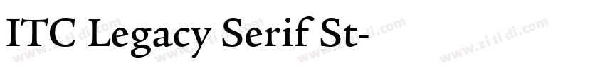 ITC Legacy Serif St字体转换
